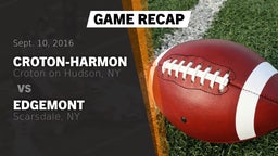 Recap: Croton-Harmon  vs. Edgemont  2016