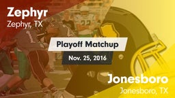 Matchup: Zephyr  vs. Jonesboro  2016