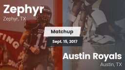 Matchup: Zephyr  vs. Austin Royals 2017