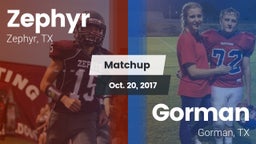 Matchup: Zephyr  vs. Gorman  2017