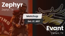 Matchup: Zephyr  vs. Evant  2017