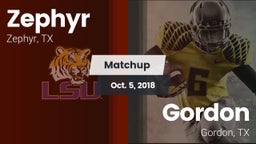 Matchup: Zephyr  vs. Gordon  2018