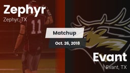 Matchup: Zephyr  vs. Evant  2018