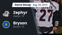 Recap: Zephyr  vs. Bryson  2019