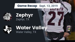 Recap: Zephyr  vs. Water Valley  2019