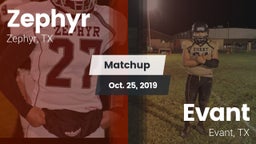 Matchup: Zephyr  vs. Evant  2019