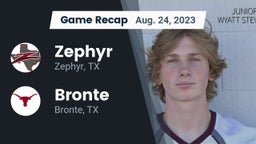 Recap: Zephyr  vs. Bronte  2023