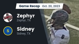 Recap: Zephyr  vs. Sidney  2023