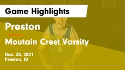 Preston  vs Moutain Crest Varsity Game Highlights - Dec. 30, 2021