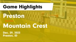 Preston  vs Mountain Crest  Game Highlights - Dec. 29, 2023
