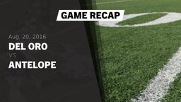 Recap: Del Oro  vs. Antelope  2016