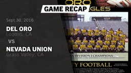 Recap: Del Oro  vs. Nevada Union  2016