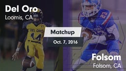 Matchup: Del Oro  vs. Folsom  2016