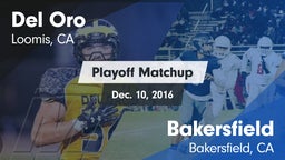 Matchup: Del Oro  vs. Bakersfield  2016