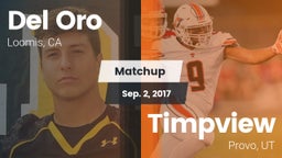 Matchup: Del Oro  vs. Timpview  2017