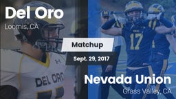 Matchup: Del Oro  vs. Nevada Union  2017