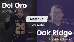 Matchup: Del Oro  vs. Oak Ridge  2017