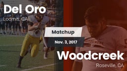 Matchup: Del Oro  vs. Woodcreek  2017