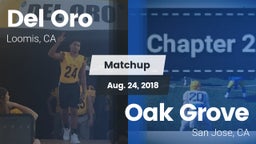 Matchup: Del Oro  vs. Oak Grove  2018