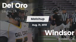 Matchup: Del Oro  vs. Windsor  2018