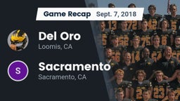 Recap: Del Oro  vs. Sacramento  2018