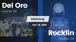 Matchup: Del Oro  vs. Rocklin  2018