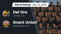 Recap: Del Oro  vs. Grant Union  2018