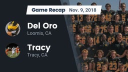 Recap: Del Oro  vs. Tracy  2018