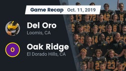Recap: Del Oro  vs. Oak Ridge  2019