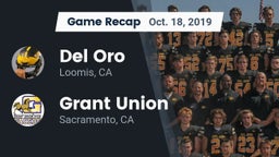 Recap: Del Oro  vs. Grant Union  2019