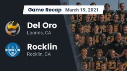 Recap: Del Oro  vs. Rocklin  2021