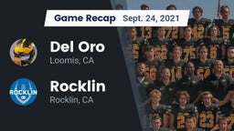 Recap: Del Oro  vs. Rocklin  2021