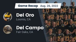 Recap: Del Oro  vs. Del Campo  2022