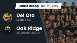 Recap: Del Oro  vs. Oak Ridge  2022