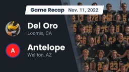 Recap: Del Oro  vs. Antelope  2022