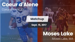 Matchup: Coeur d'Alene High vs. Moses Lake  2017