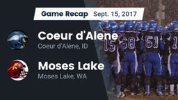 Recap: Coeur d'Alene  vs. Moses Lake  2017