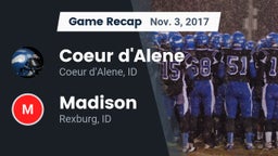 Recap: Coeur d'Alene  vs. Madison  2017