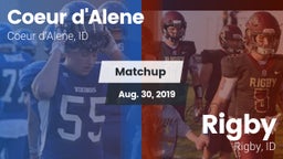 Matchup: Coeur d'Alene High vs. Rigby  2019