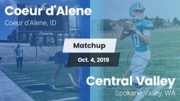 Matchup: Coeur d'Alene High vs. Central Valley  2019