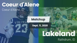 Matchup: Coeur d'Alene High vs. Lakeland  2020