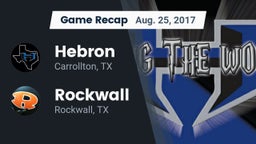 Recap: Hebron  vs. Rockwall  2017