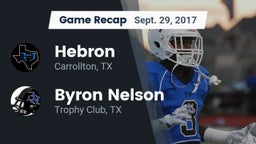 Recap: Hebron  vs. Byron Nelson  2017