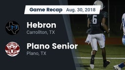 Recap: Hebron  vs. Plano Senior  2018