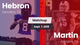 Matchup: Hebron  vs. Martin  2018