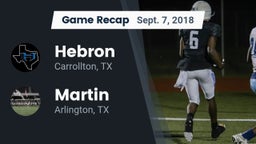 Recap: Hebron  vs. Martin  2018