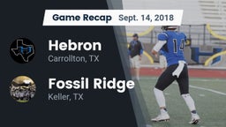Recap: Hebron  vs. Fossil Ridge  2018