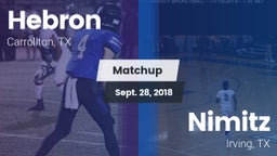 Matchup: Hebron  vs. Nimitz  2018