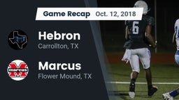 Recap: Hebron  vs. Marcus  2018