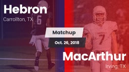 Matchup: Hebron  vs. MacArthur  2018